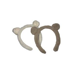 FUZZY TEDDY BEAR HEADBAND 2-PACK